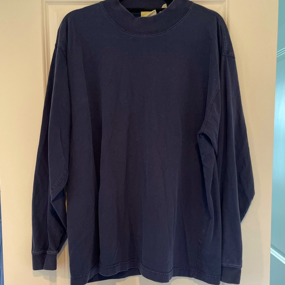 Mock neck long sleeve tee